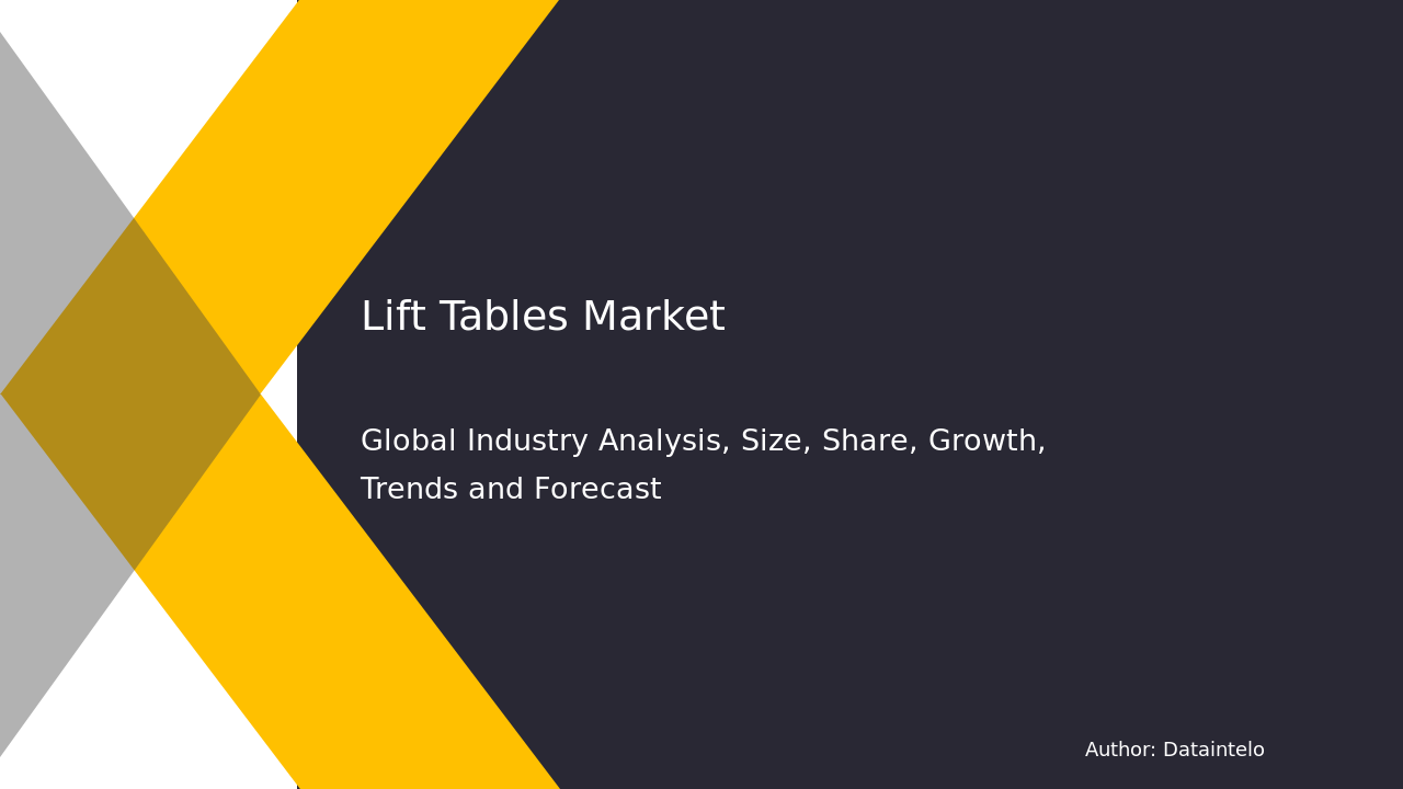Lift Tables Market Size, Share Research Report | 2032